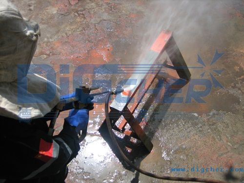 水噴砂作業